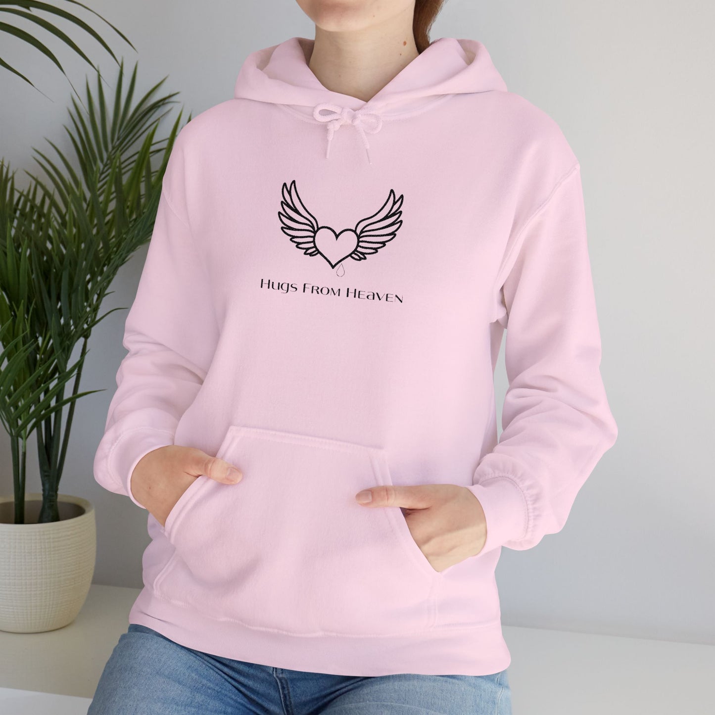 Hugs From Heaven Hoodie — Heart & Wings Memorial Sweatshirt