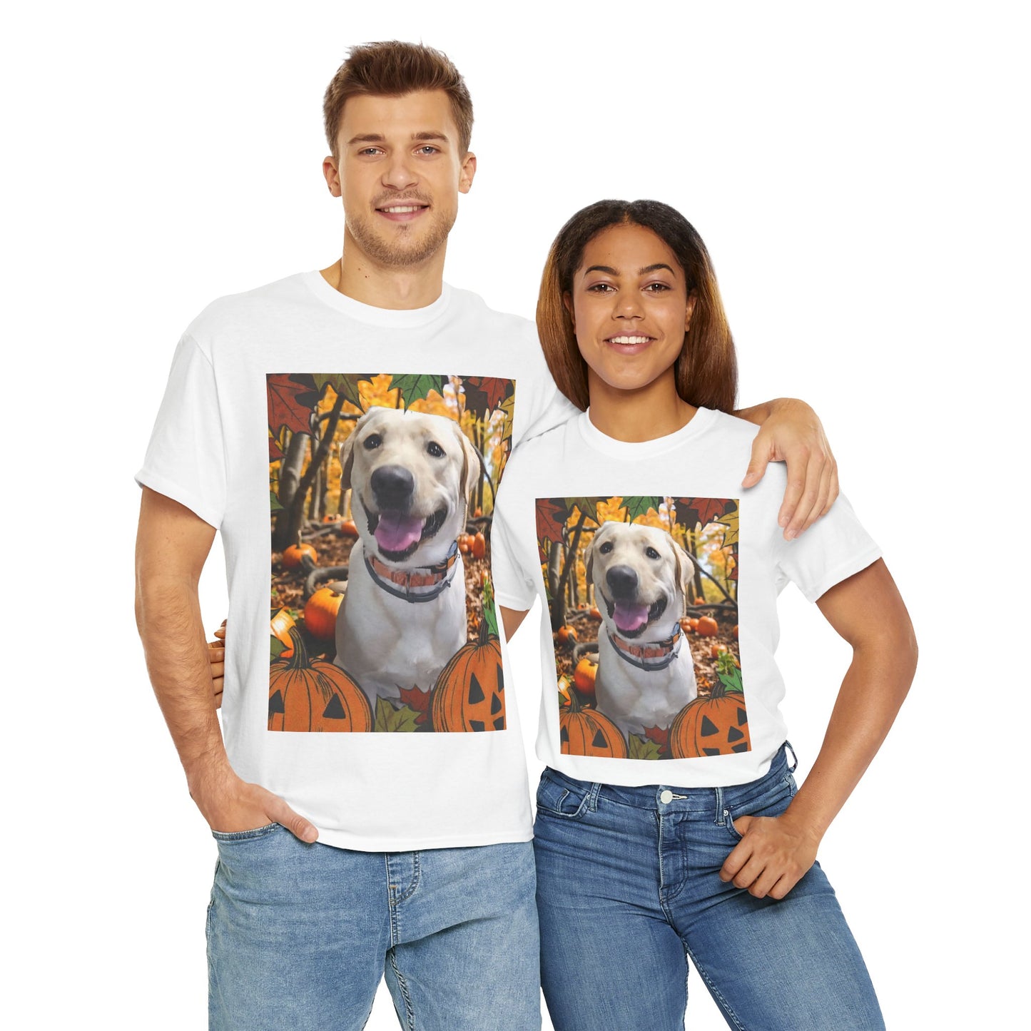 Fall Pet Lover Tee - Cute Dog & Pumpkin Design, Fall Shirt, Dog Lover Gift, Autumn Apparel, Halloween T-Shirt