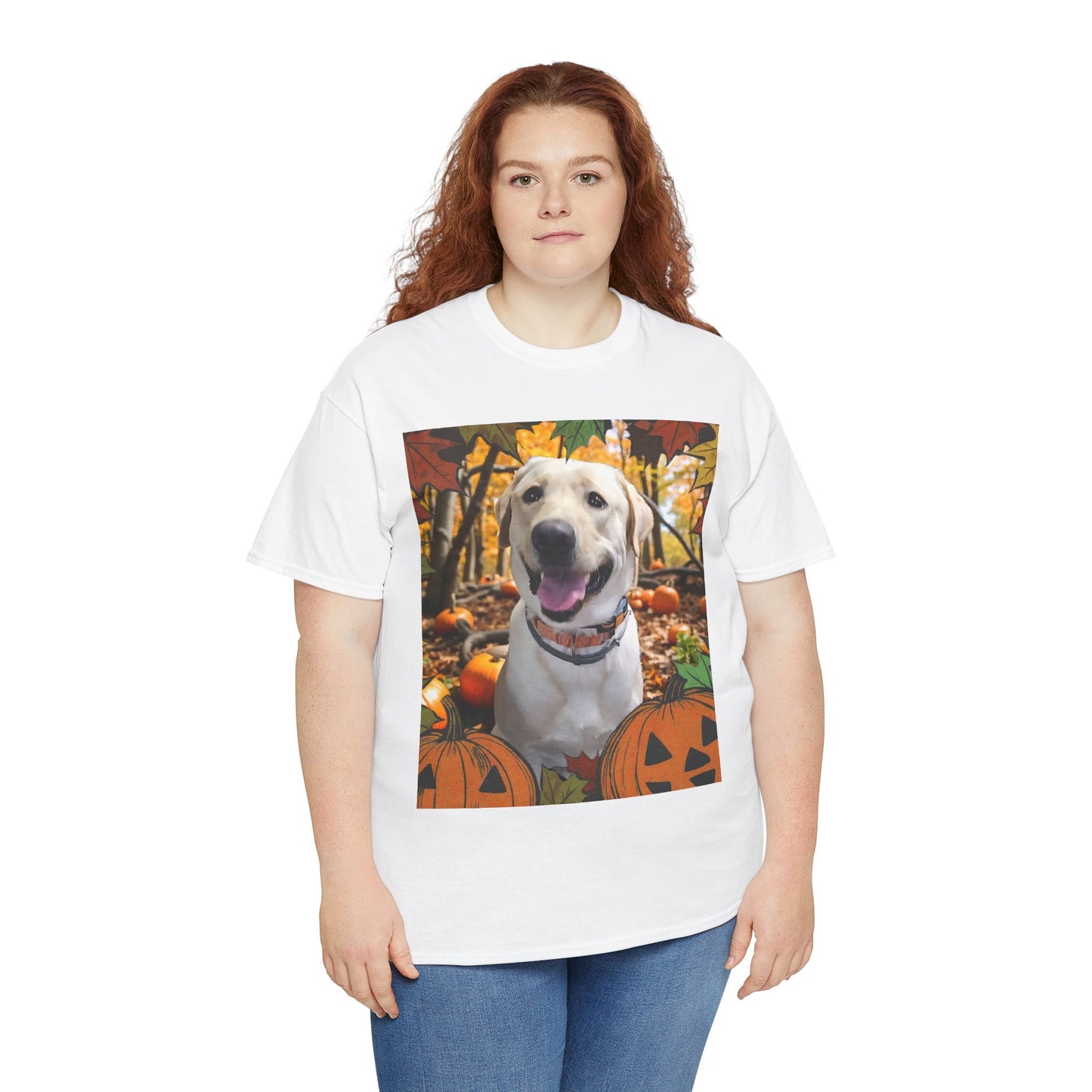 Fall Pet Lover Tee - Cute Dog & Pumpkin Design, Fall Shirt, Dog Lover Gift, Autumn Apparel, Halloween T-Shirt