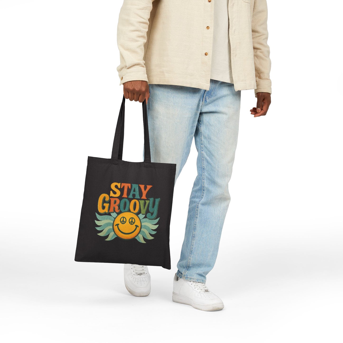 Groovy Peace Sign Tote Bag