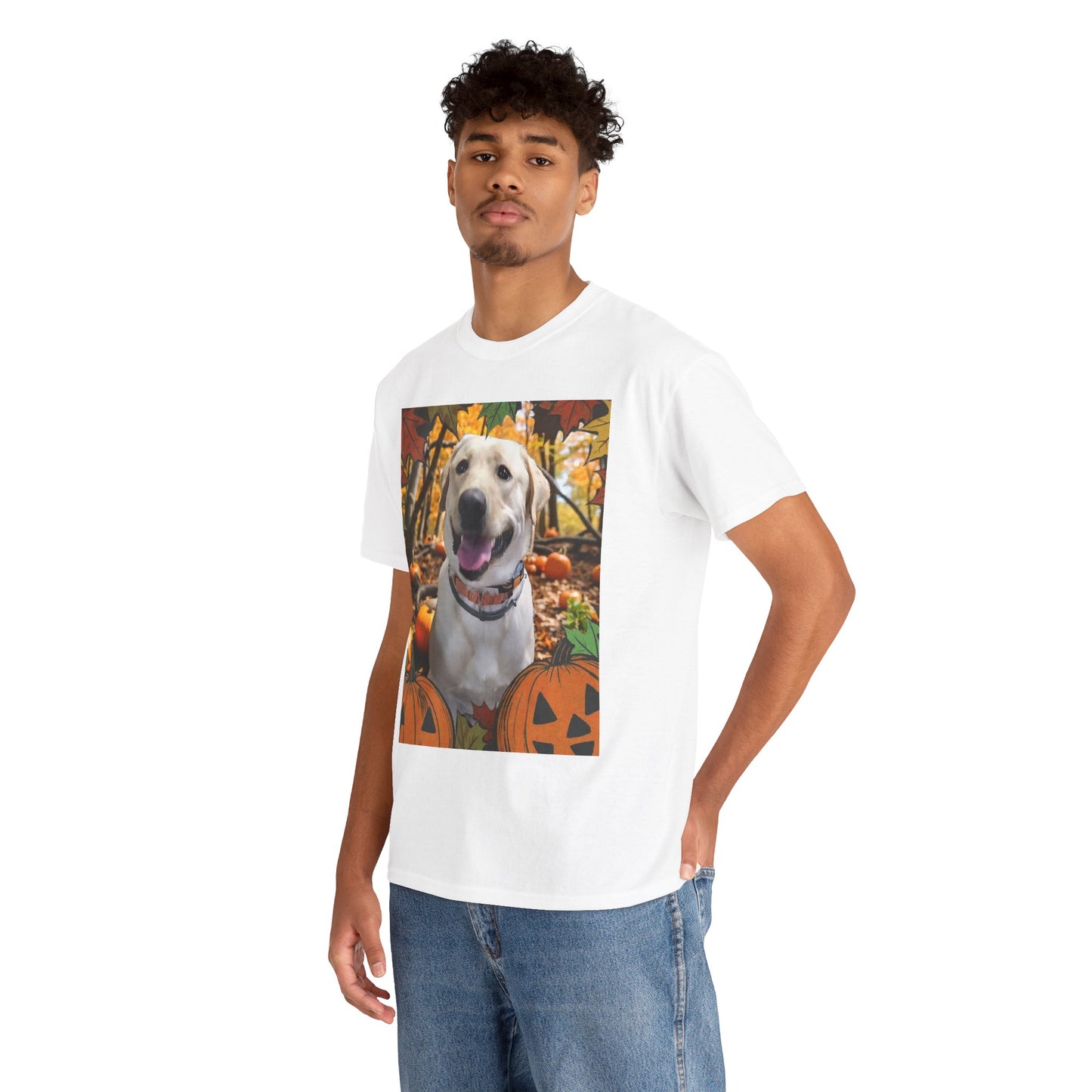 Fall Pet Lover Tee - Cute Dog & Pumpkin Design, Fall Shirt, Dog Lover Gift, Autumn Apparel, Halloween T-Shirt
