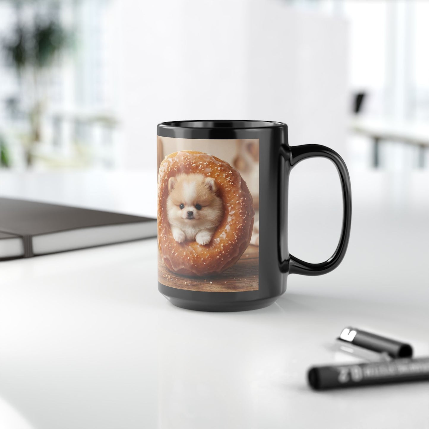 Potato Puppy Coffee Mug — Cute Dog Lover 11oz & 15oz Black Cup
