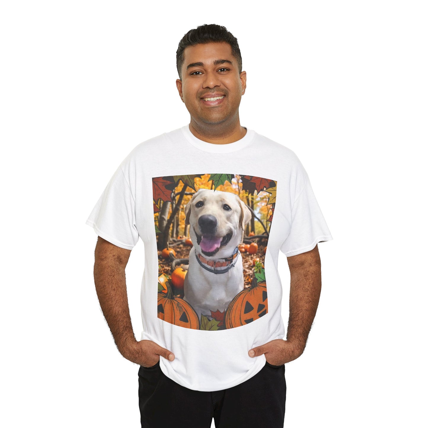 Fall Pet Lover Tee - Cute Dog & Pumpkin Design, Fall Shirt, Dog Lover Gift, Autumn Apparel, Halloween T-Shirt