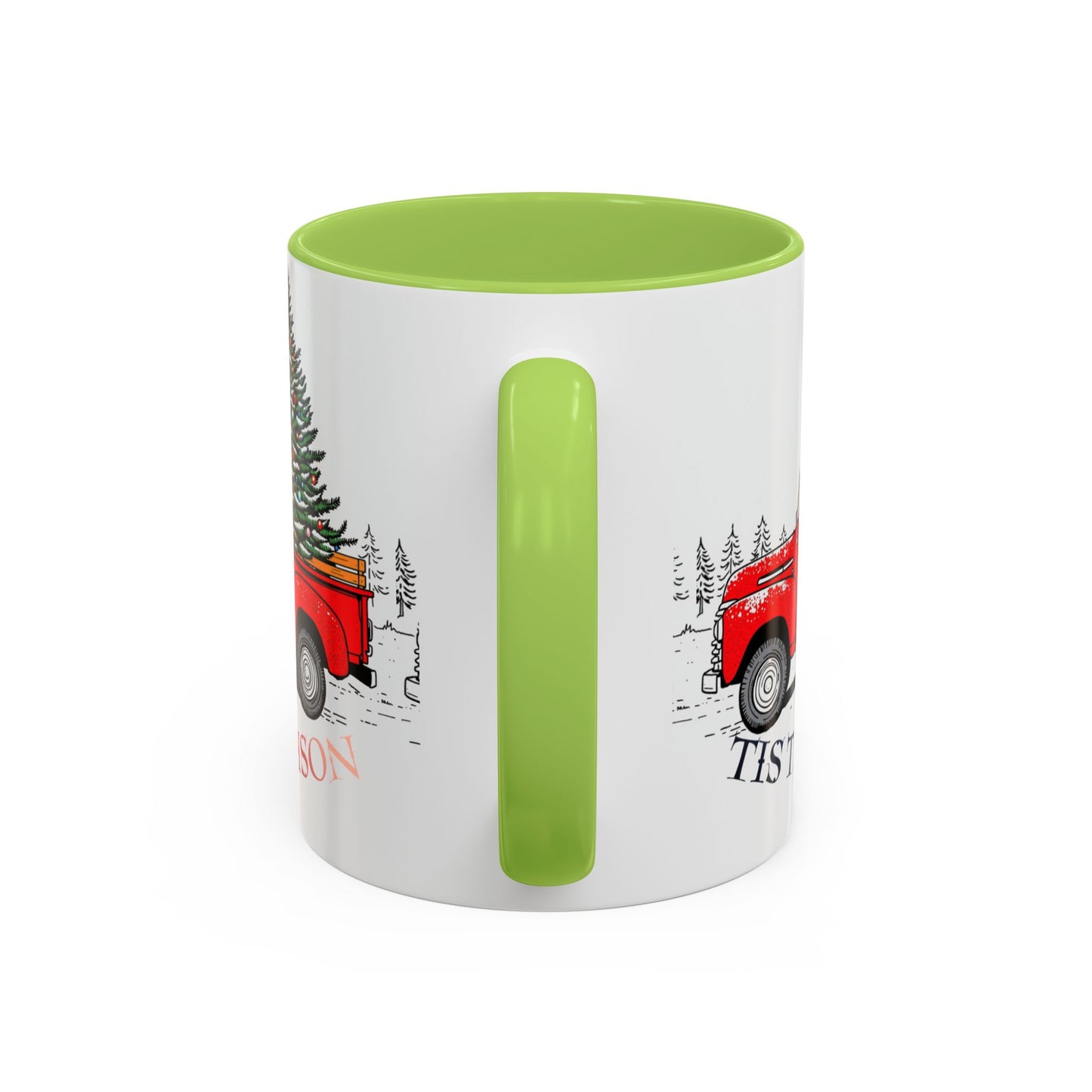 Holiday Accent Coffee Mug - 'Tis the Season Red Truck Design