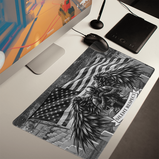 Silent Respect Guardian Angel Desk Mat