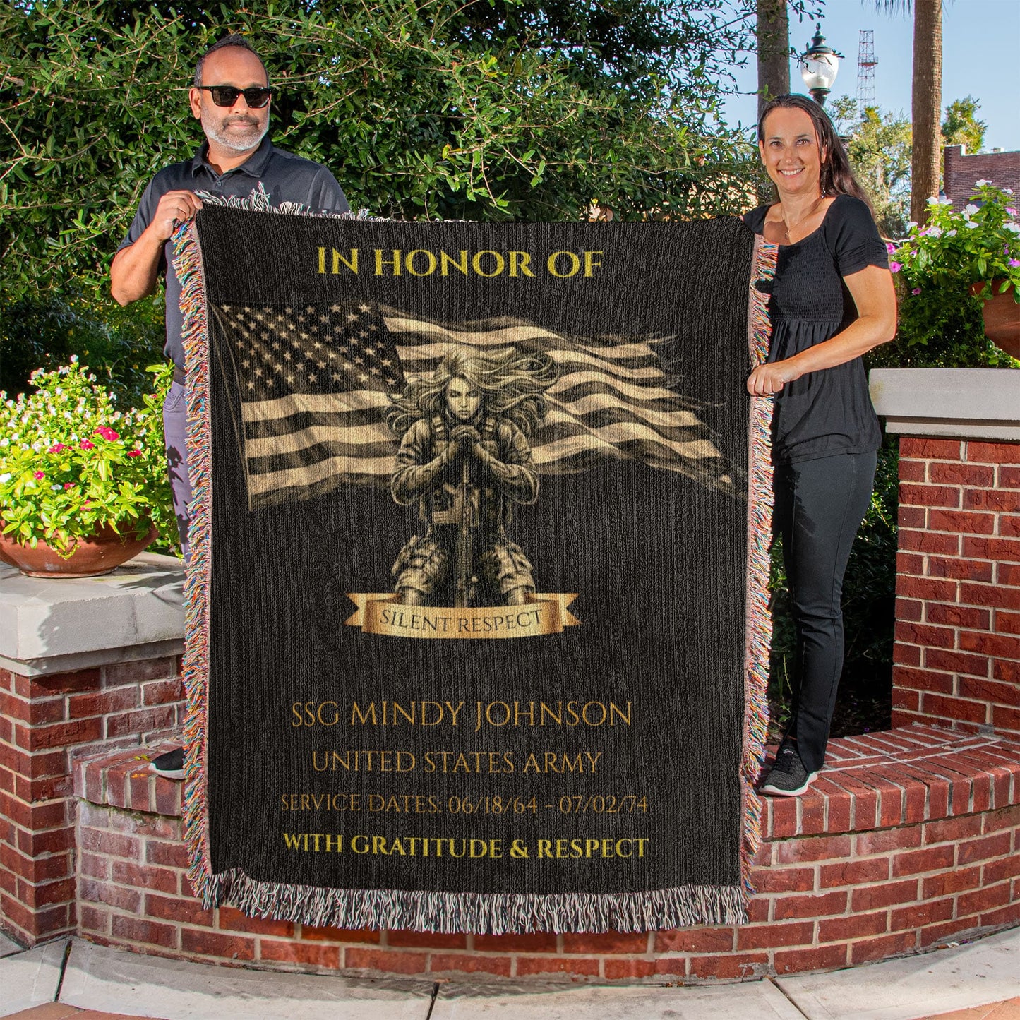 Personalized Veteran Wall Display Blanket – A Daily Tribute of Honor for a Living Service Member