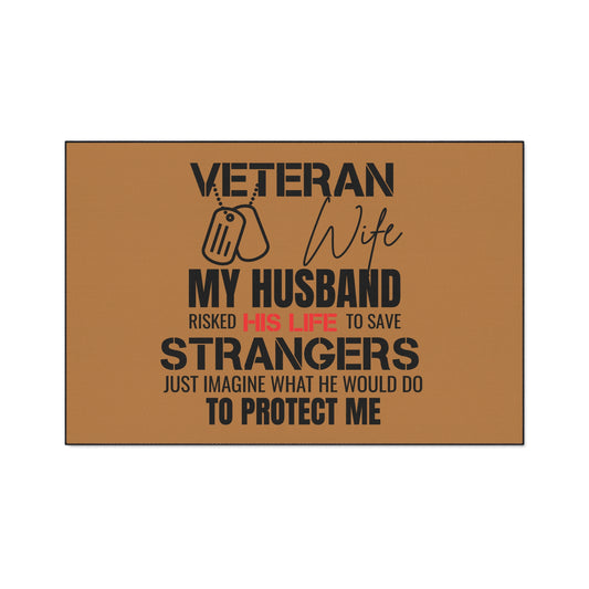 Veteran Wife Heavy Duty Floor Mat — Durable Non-Slip Welcome Mat for Military Spouses