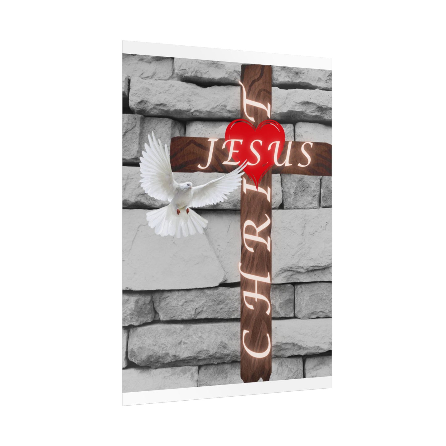 Poster Art with Cross and Holy Spirit