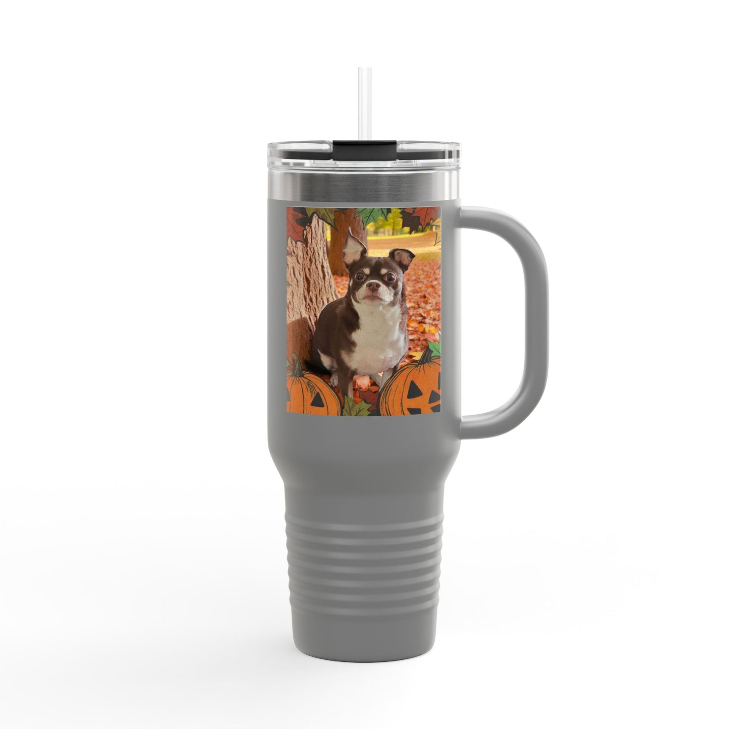 Pet Themed Insulated Travel Mug, 40oz - Fall Design