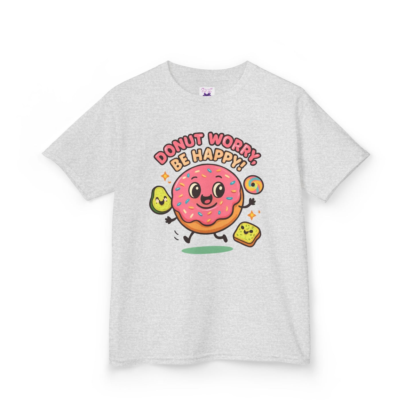 Kids' Donut Graphic Tee, Cute Kids Shirt, Fun Party Tee, Birthday Gift for Kids, Cartoon T-Shirt, Children's Apparel