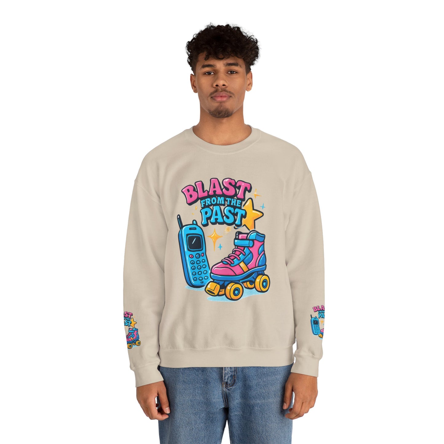 80's Retro Roller Skates & Cordless Phones Sweatshirt