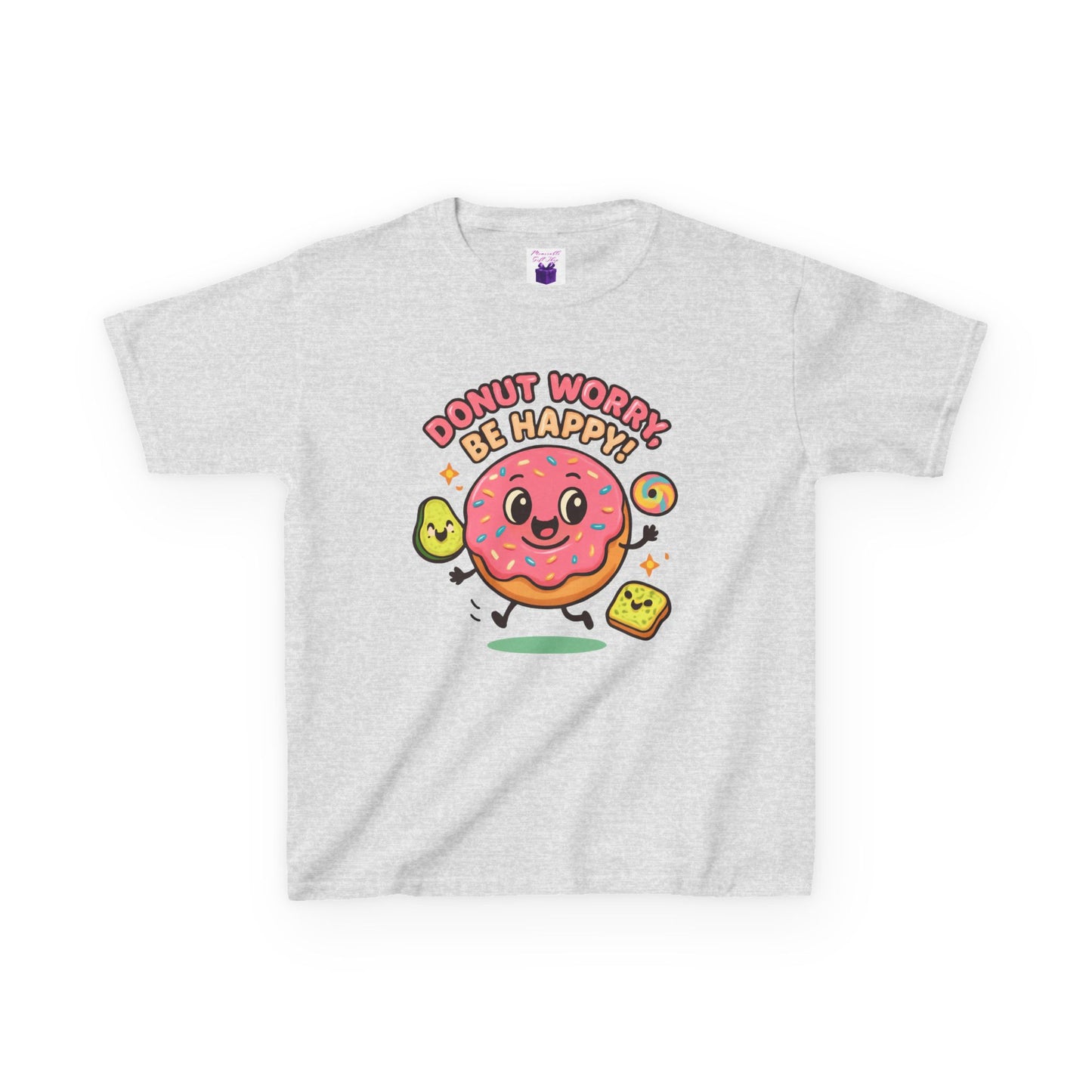 Kids' Donut Graphic Tee, Cute Kids Shirt, Fun Party Tee, Birthday Gift for Kids, Cartoon T-Shirt, Children's Apparel