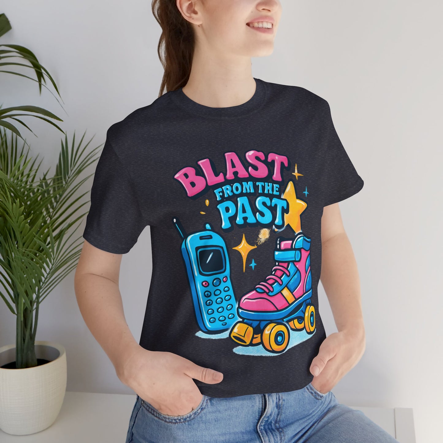Retro Tee - Roller Skates & Cordless Phones Design