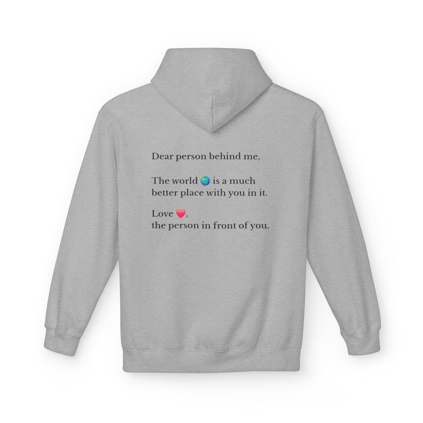 "You Are Enough" Inspirational Hoodie with Pointing Design (Back Message: Encouraging Note)