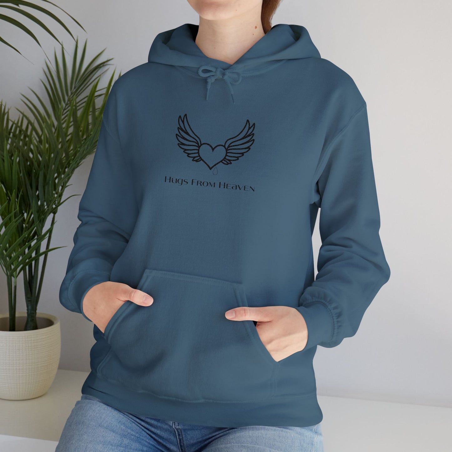 Hugs From Heaven Hoodie — Heart & Wings Memorial Sweatshirt