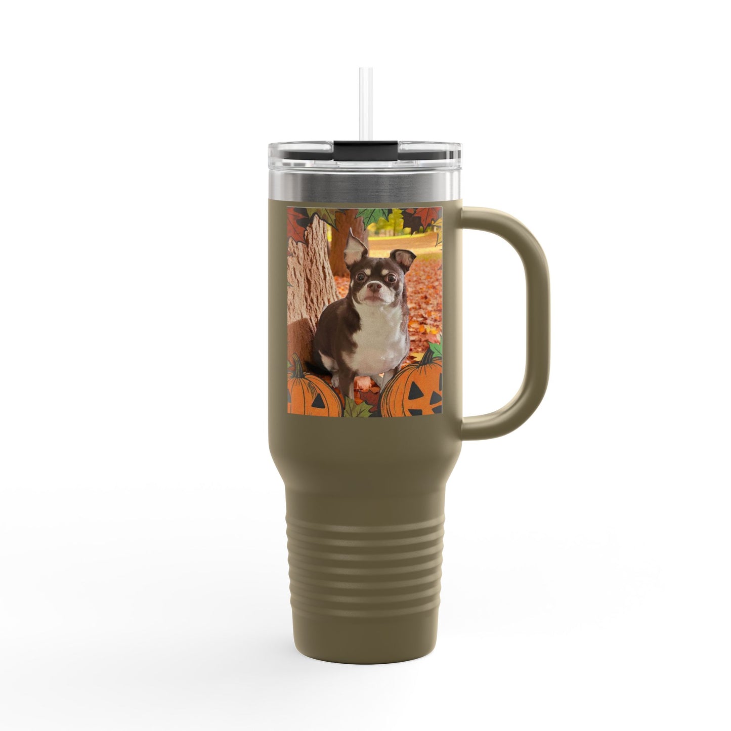 Pet Themed Insulated Travel Mug, 40oz - Fall Design