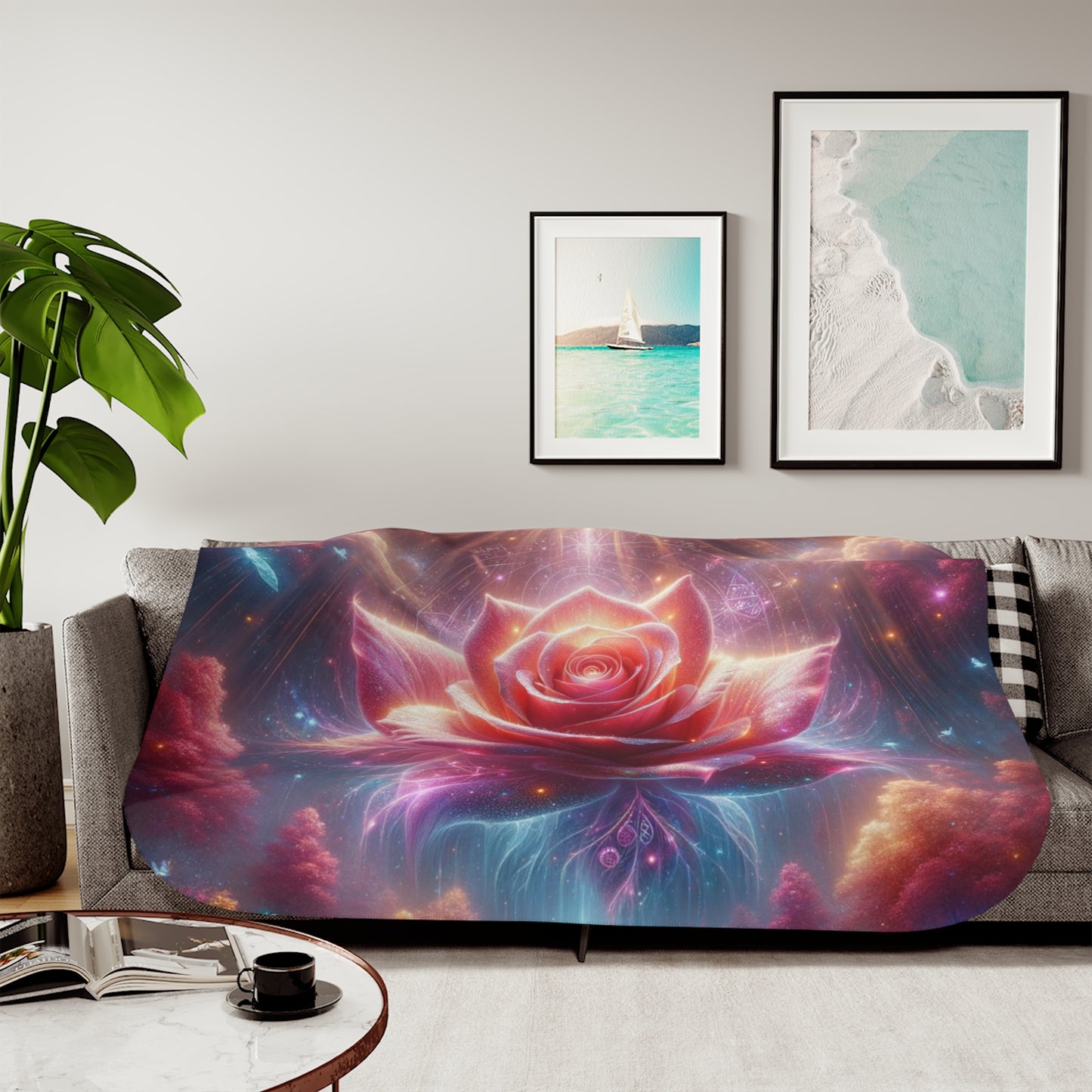 Celestial Rose Sherpa Blanket