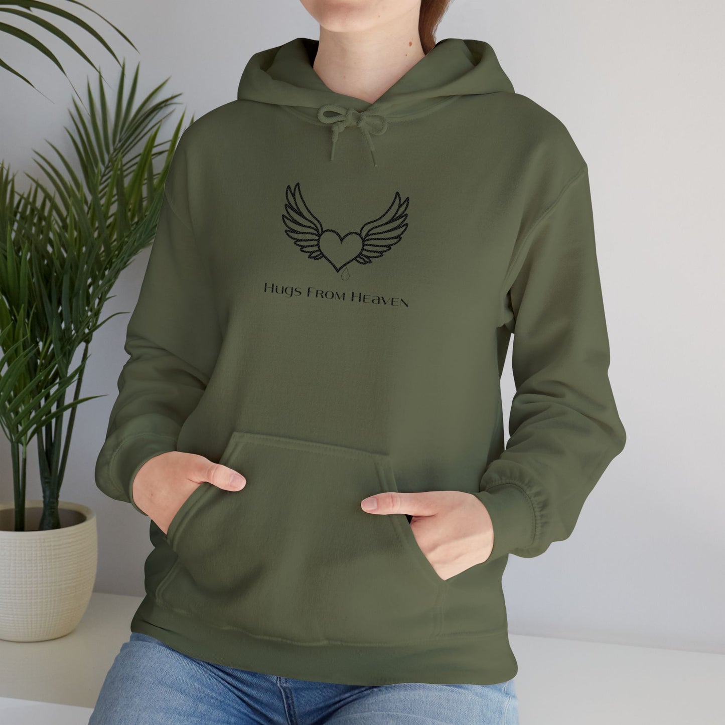 Hugs From Heaven Hoodie — Heart & Wings Memorial Sweatshirt