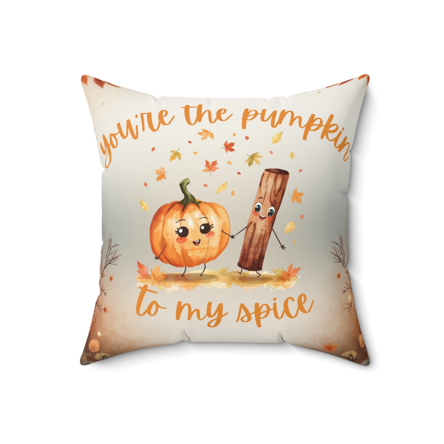 Pumpkin Spice Pillow, Fall Décor, Cozy Home Accent, Autumn Gift, Seasonal Cushion, Cute Harvest Pillow