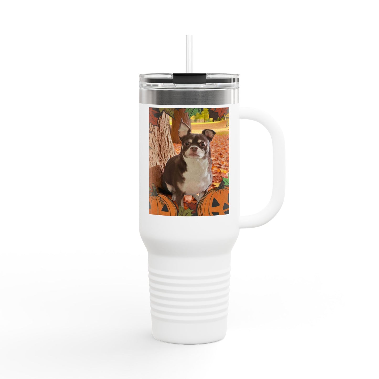 Pet Themed Insulated Travel Mug, 40oz - Fall Design