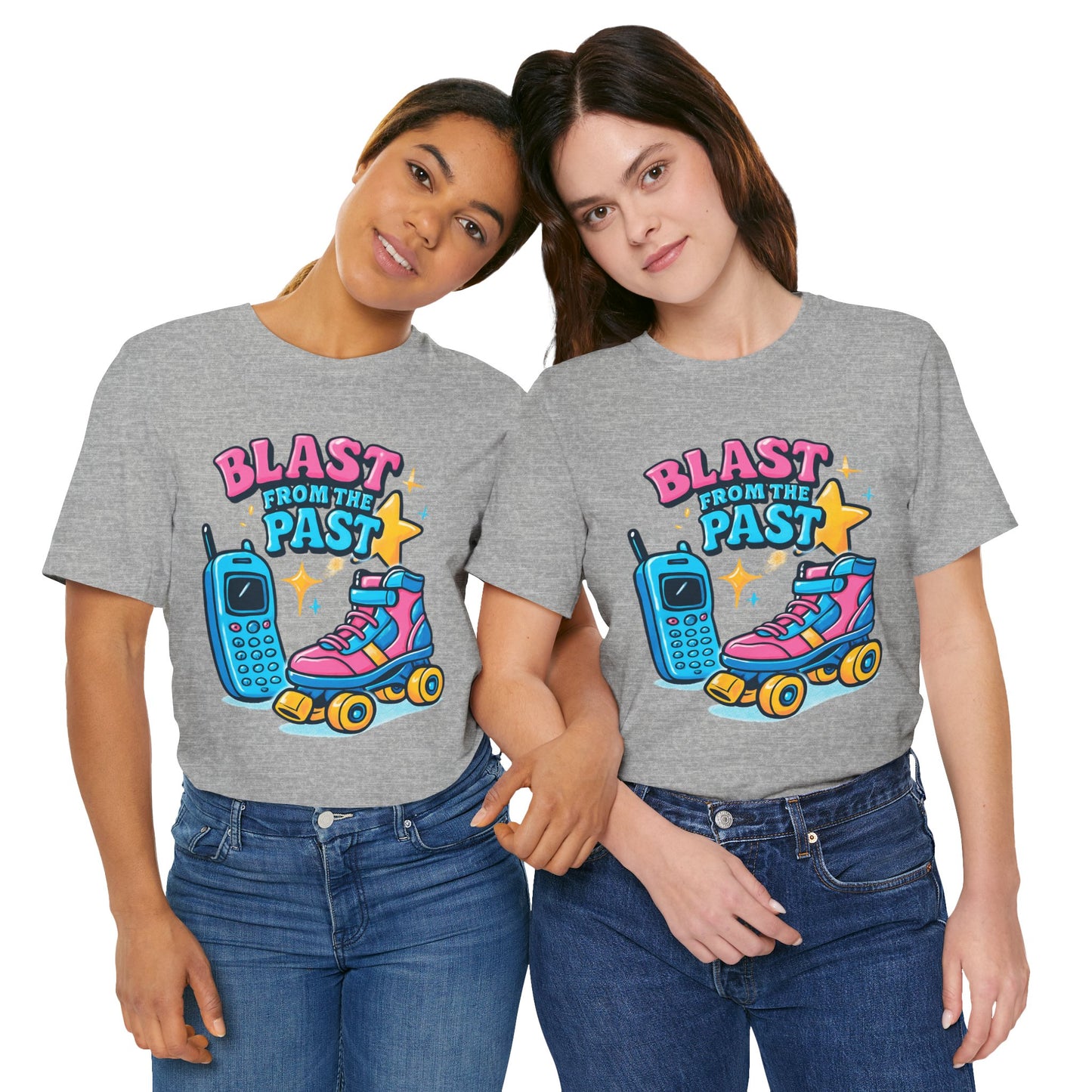 Retro Tee - Roller Skates & Cordless Phones Design