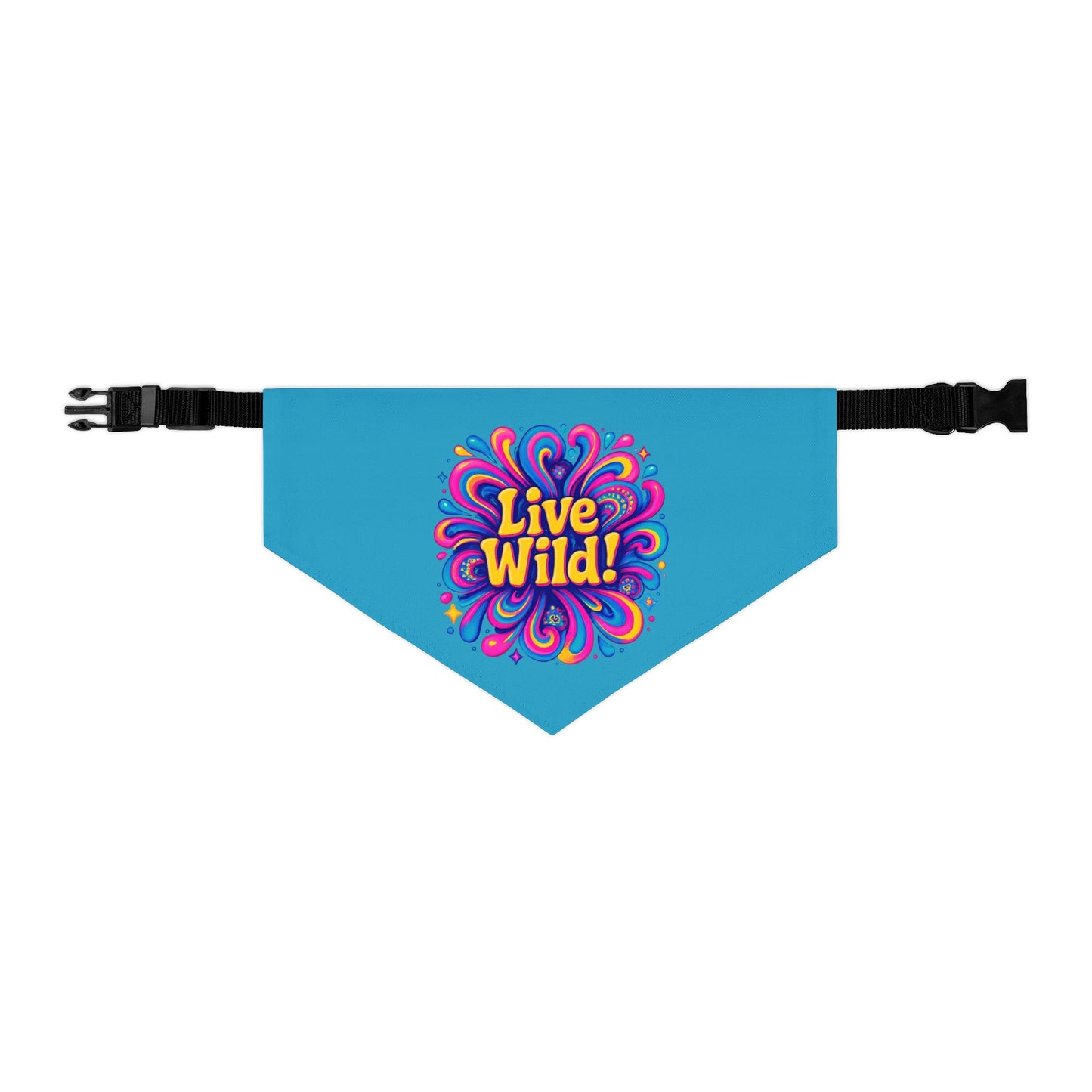Vibrant Pet Bandana Collar - "Live Wild!" Style, Fun Accessory for Dogs, Cute Gift for Pet Lovers, Dog Birthday, Pet Adoption, Outdoor [...]