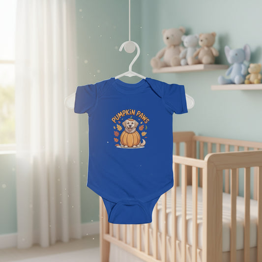 Pumpkin Paws Infant Bodysuit, Cute Baby Halloween Outfit, Autumn Cat Bodysuit, Fall Baby Clothes, Adorable Baby Gift