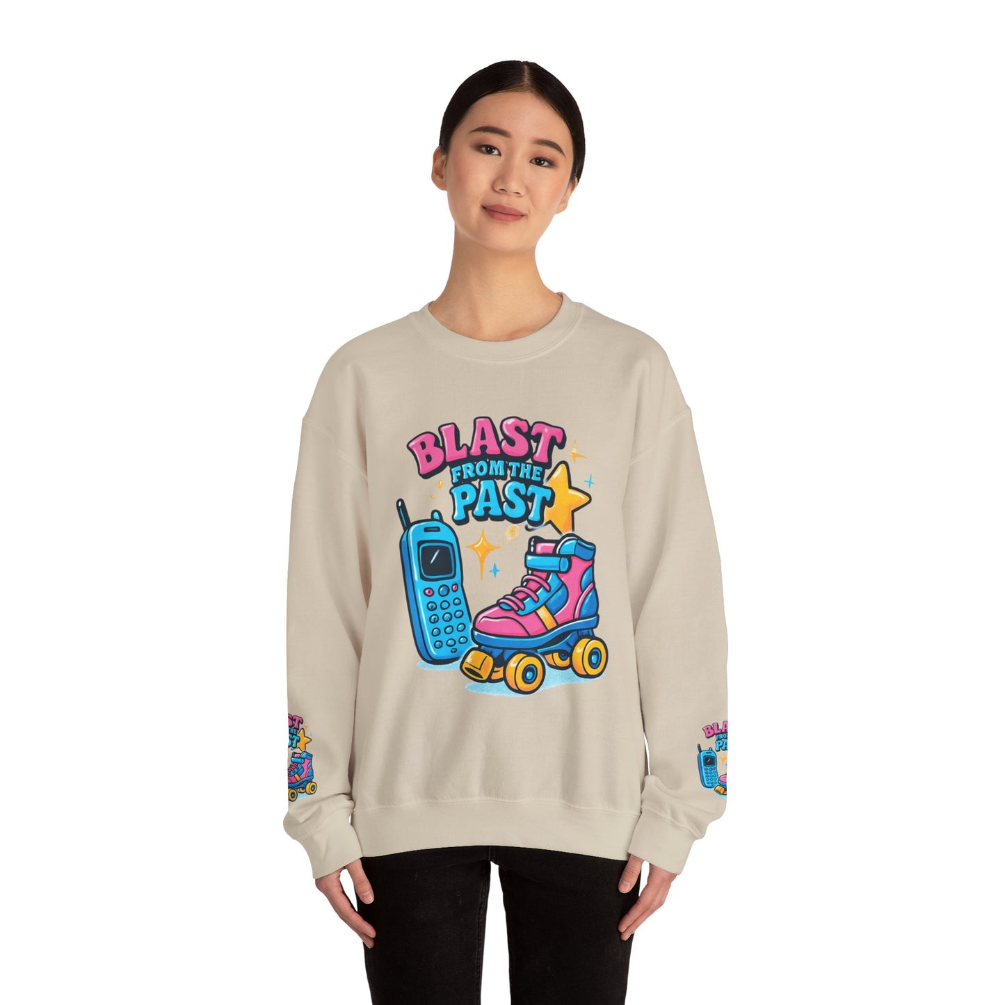 80's Retro Roller Skates & Cordless Phones Sweatshirt