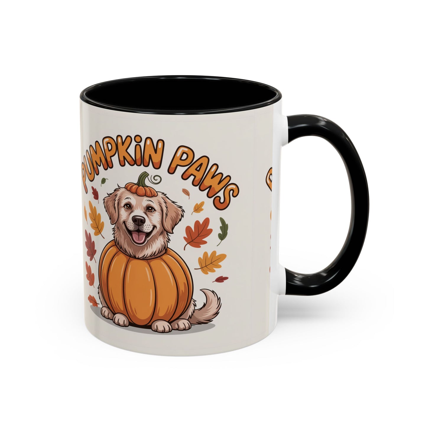 Fall Pumpkin Paws Coffee Mug, Dog Lover Gift, Autumn Home Decor, Cute Pet Mug, Halloween Coffee Cup, Seasonal Drinkware