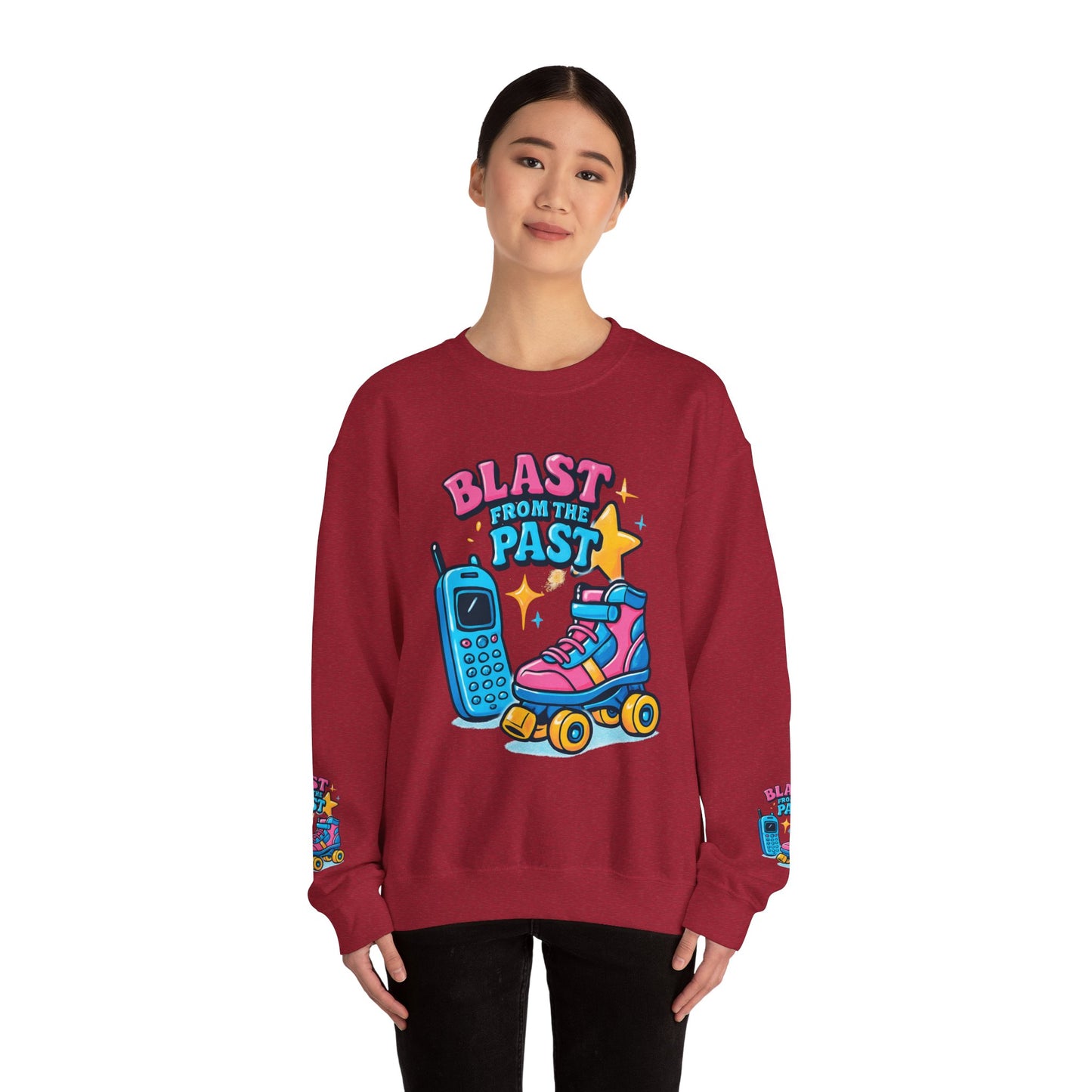 80's Retro Roller Skates & Cordless Phones Sweatshirt