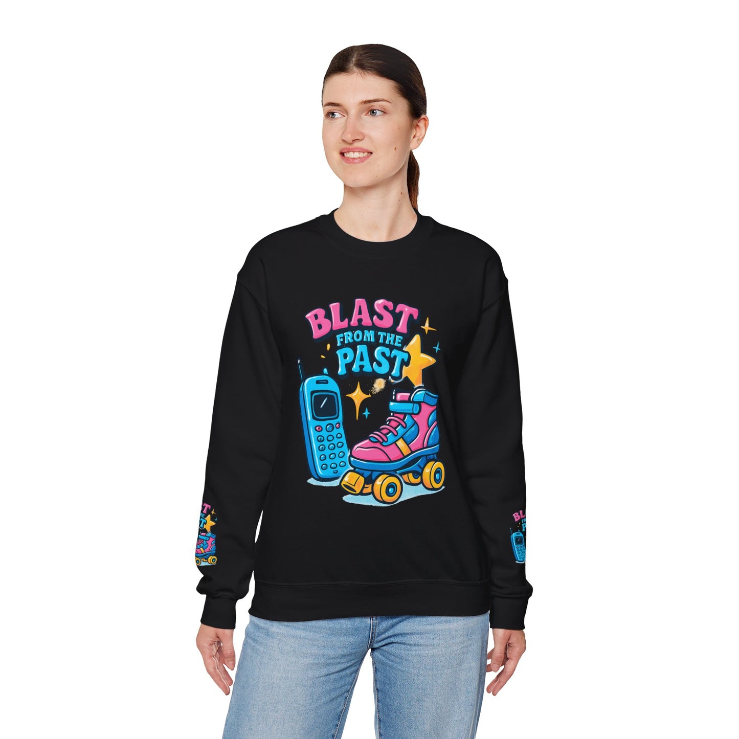 80's Retro Roller Skates & Cordless Phones Sweatshirt
