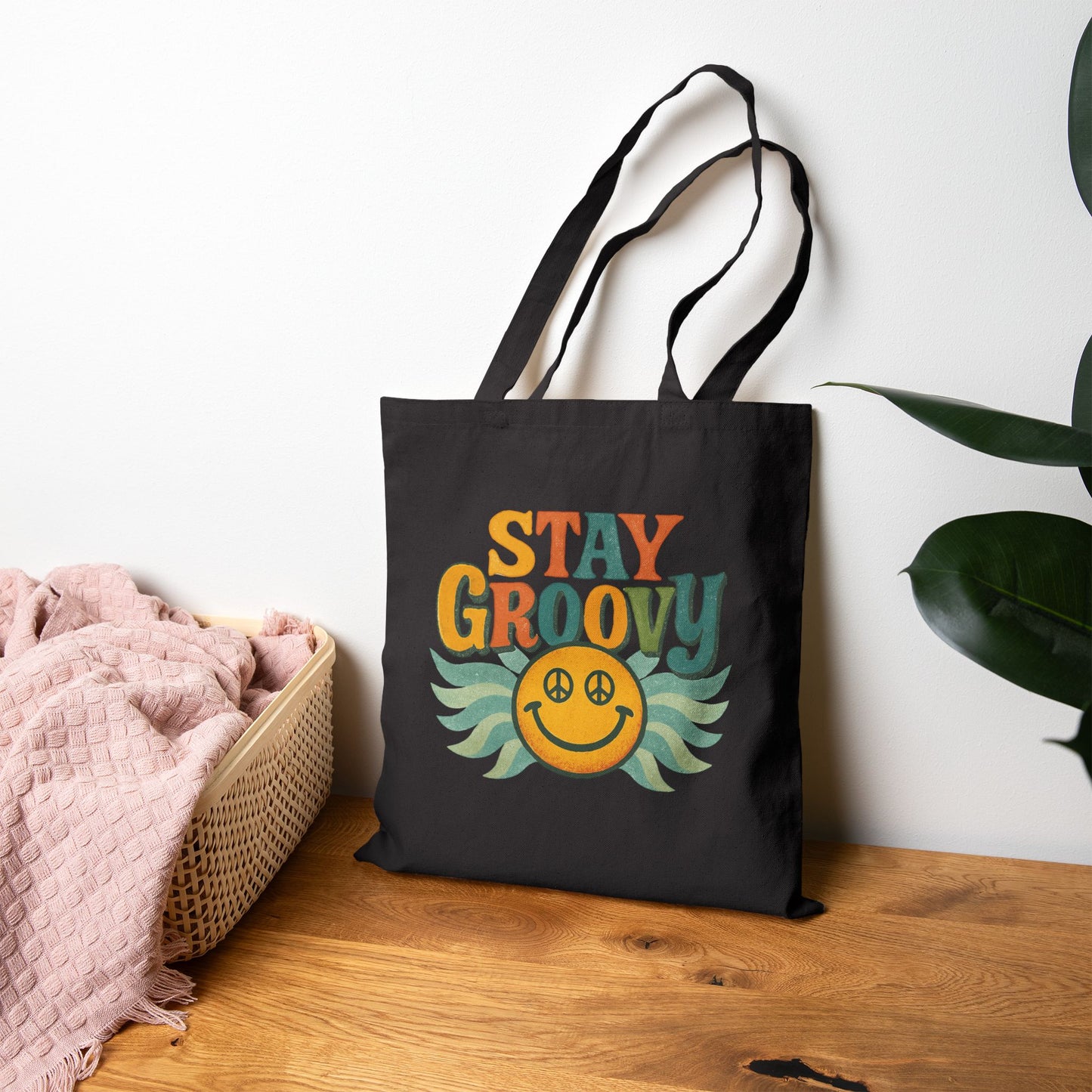 Groovy Peace Sign Tote Bag
