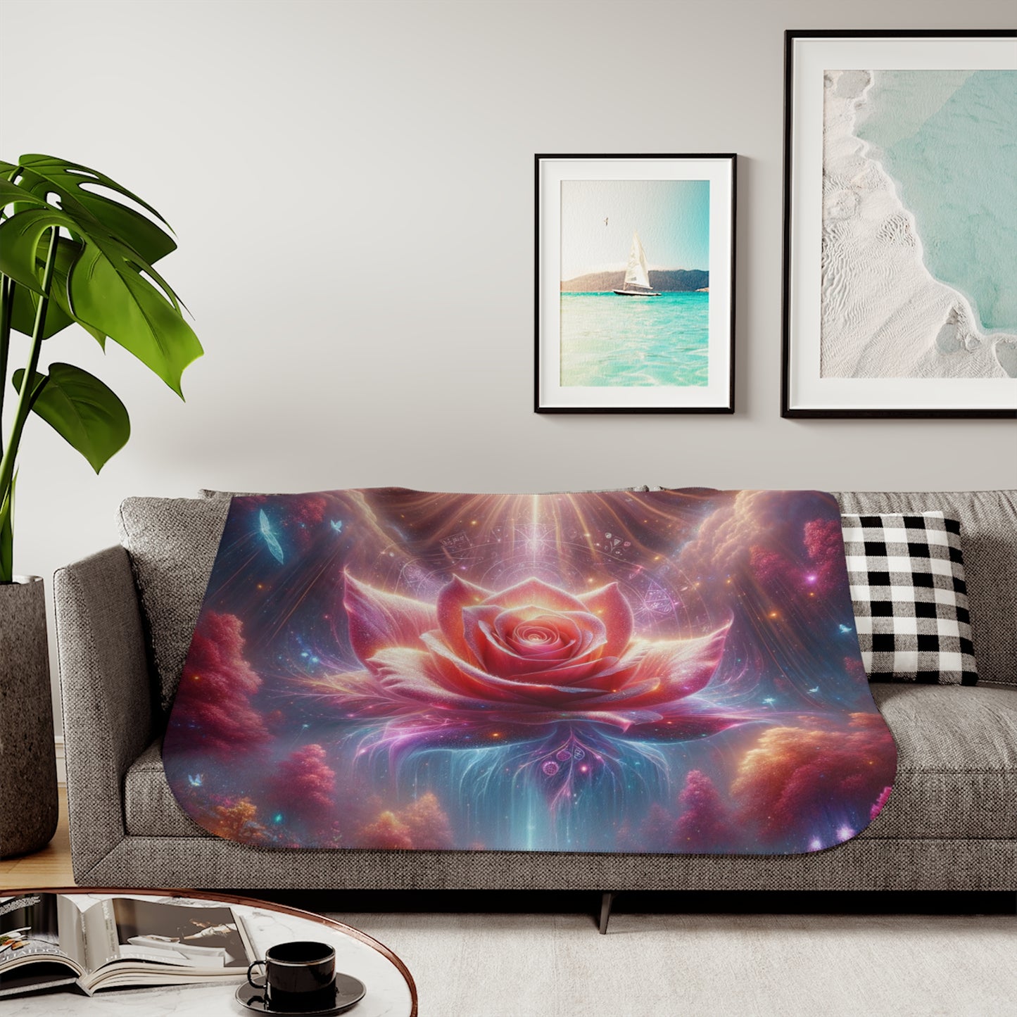 Celestial Rose Sherpa Blanket