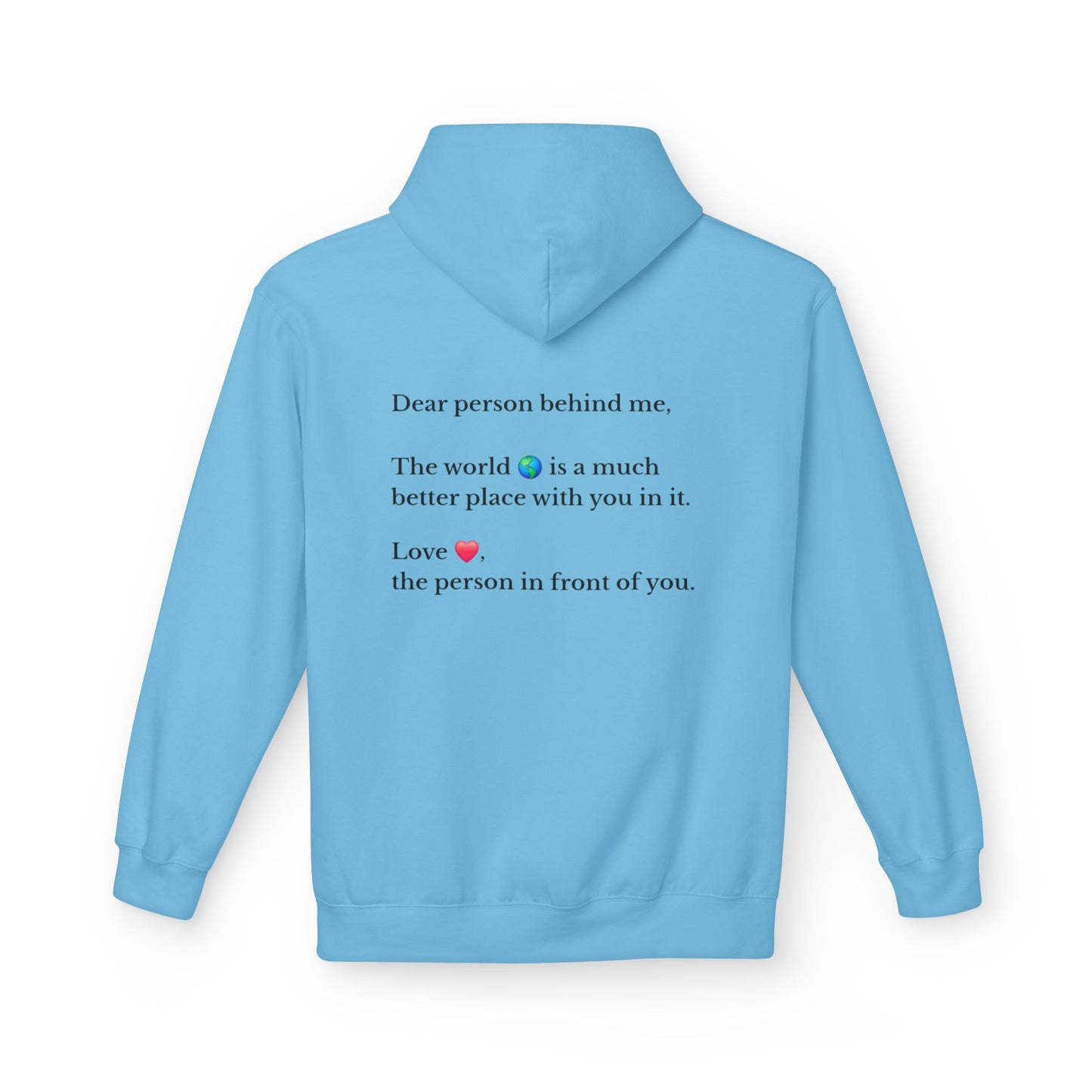 "You Are Enough" Inspirational Hoodie with Pointing Design (Back Message: Encouraging Note)