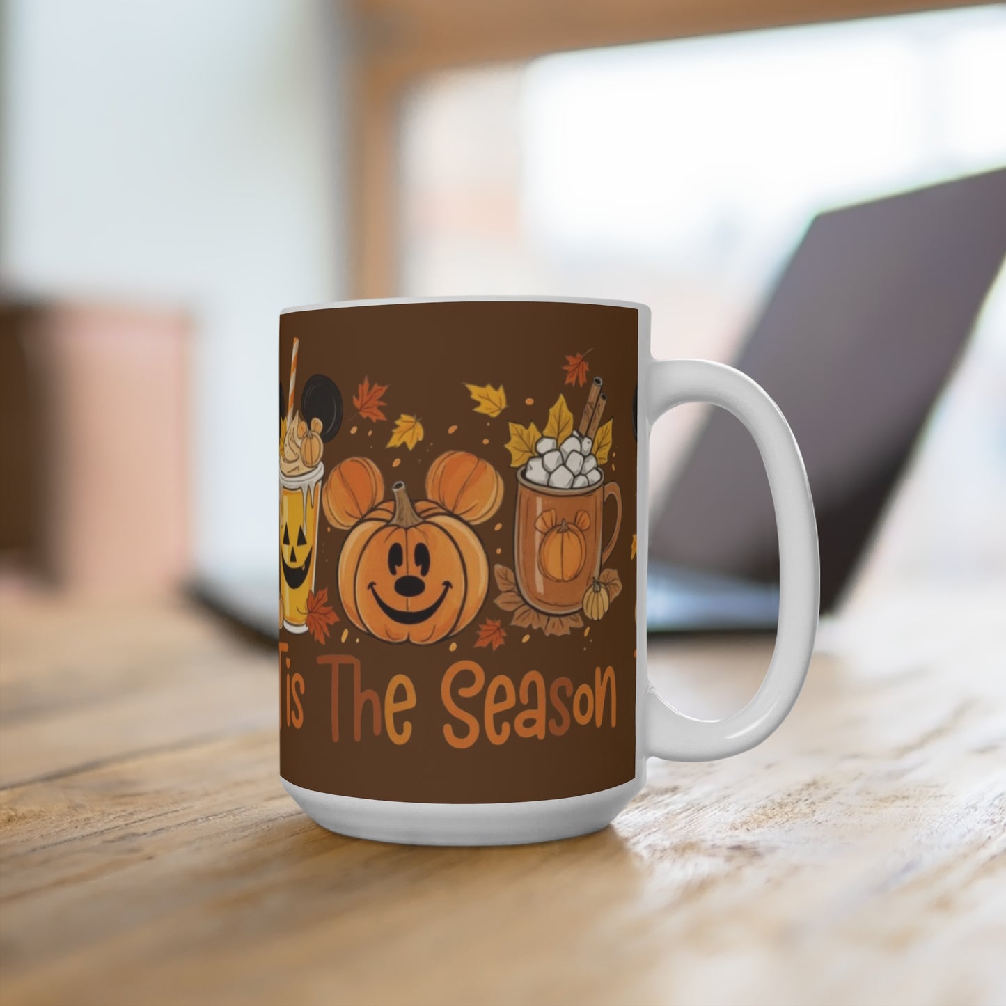 Fall Festivity Mug - "Tis the Season" Pumpkin Design 15oz