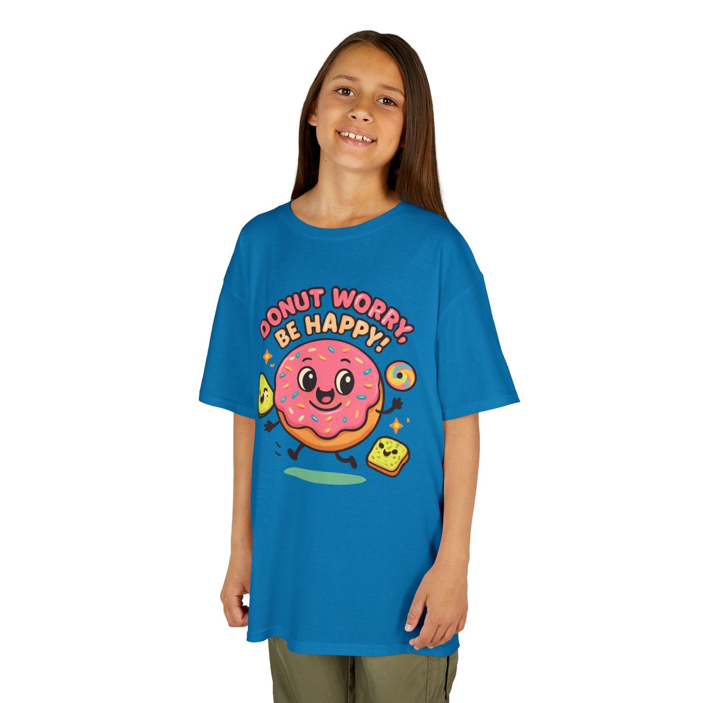 Kids' Donut Graphic Tee, Cute Kids Shirt, Fun Party Tee, Birthday Gift for Kids, Cartoon T-Shirt, Children's Apparel