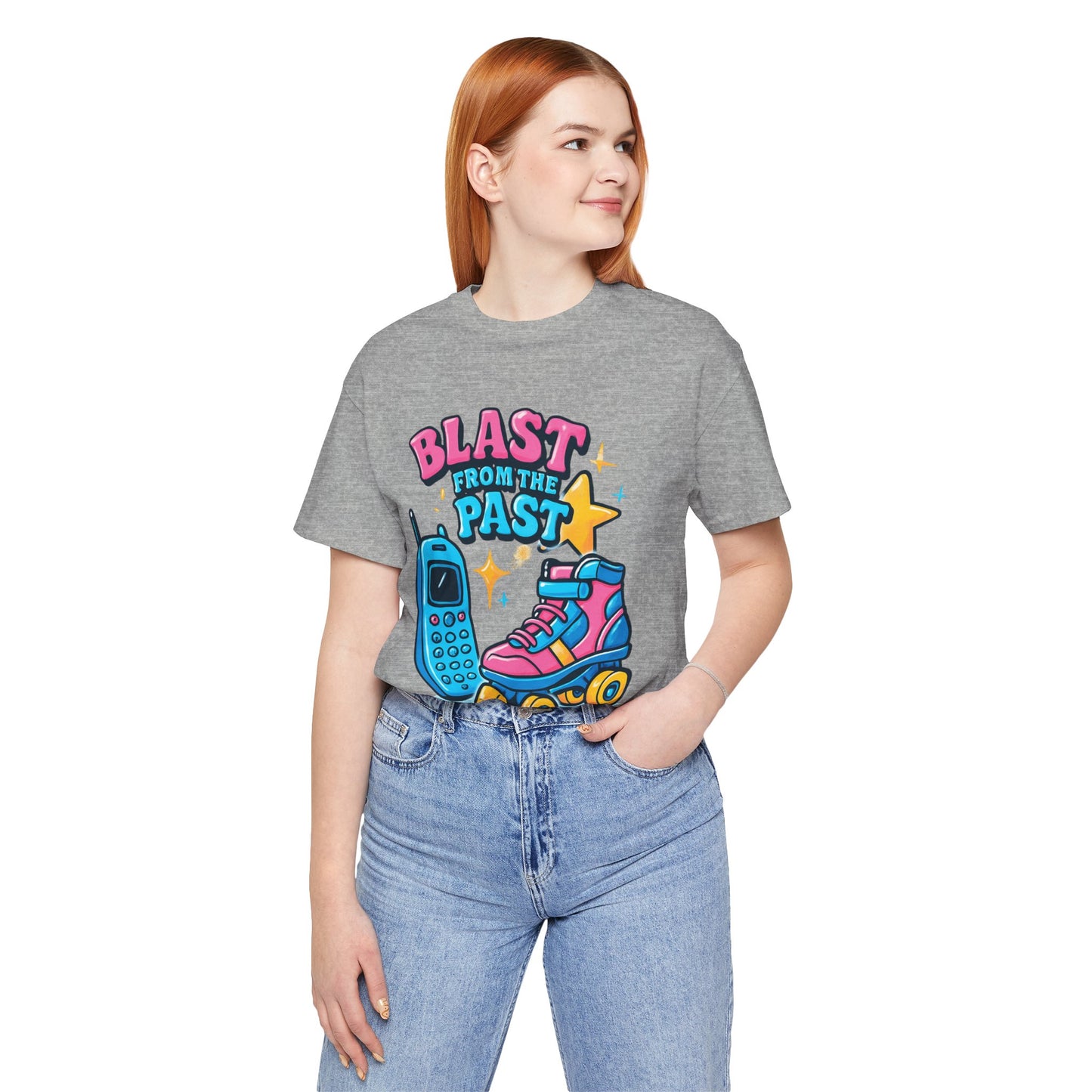 Retro Tee - Roller Skates & Cordless Phones Design