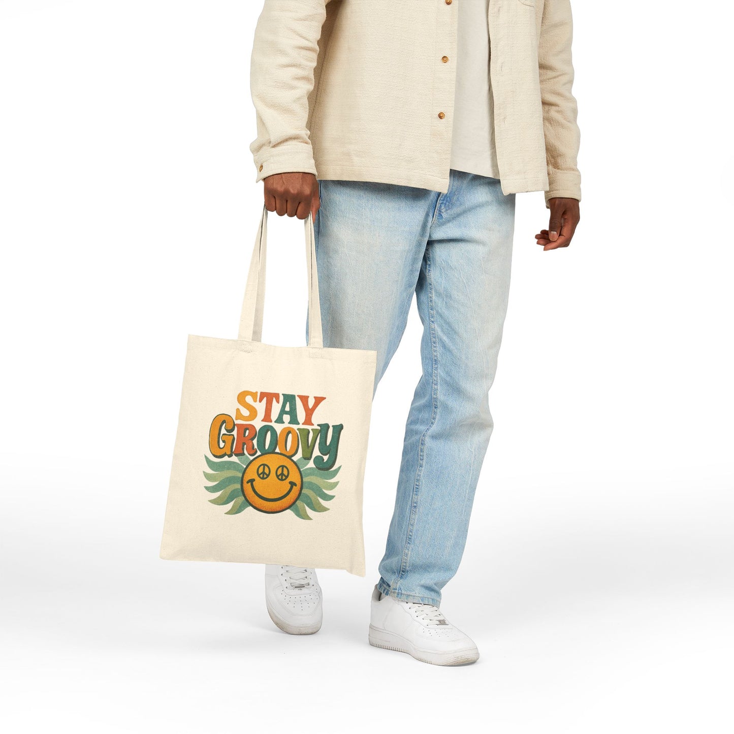 Groovy Peace Sign Tote Bag