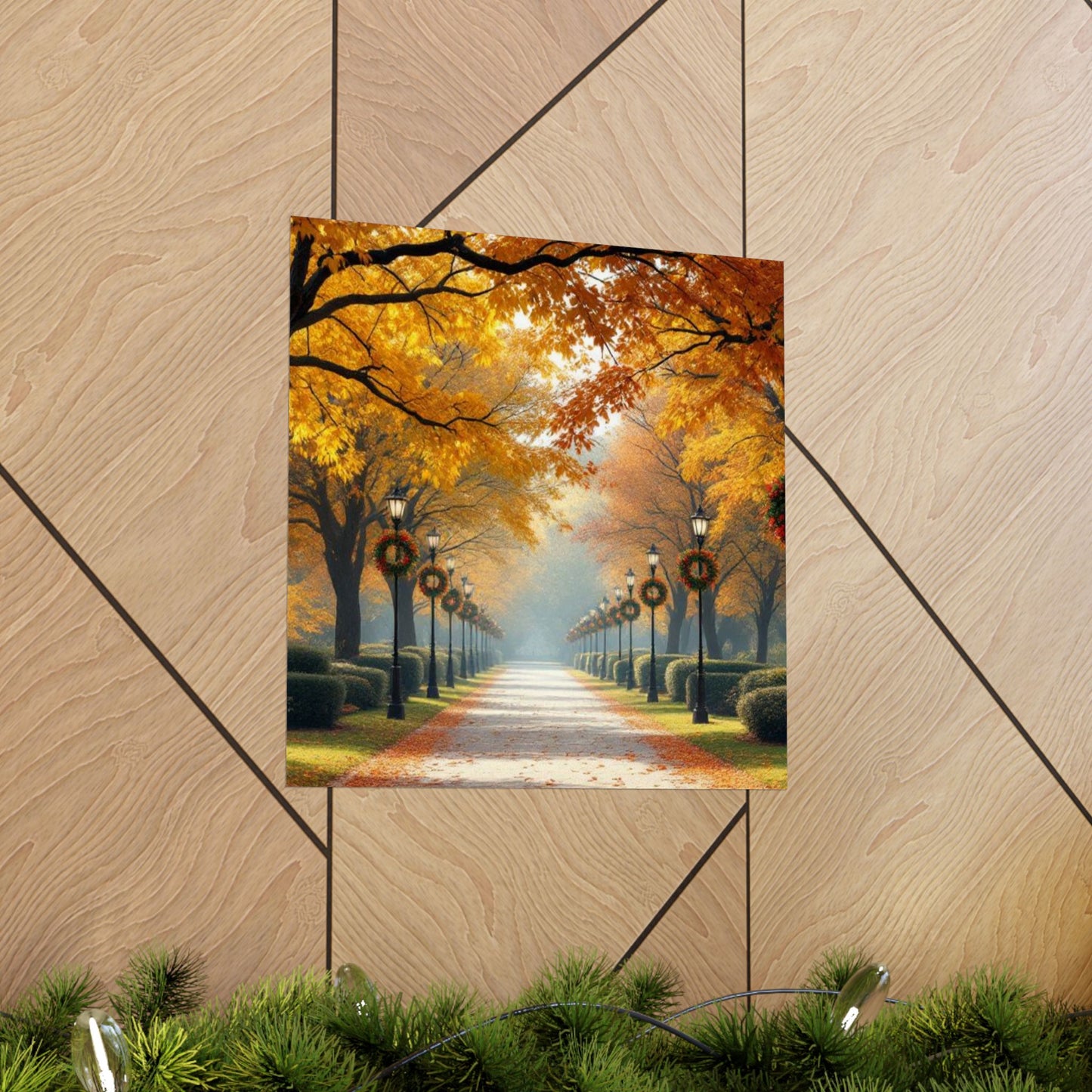 Autumn Pathway Wall Art, Matte Vertical Posters, Fall Decor, Seasonal Artwork, Cozy Home Vibes, Perfect for Thanksgiving