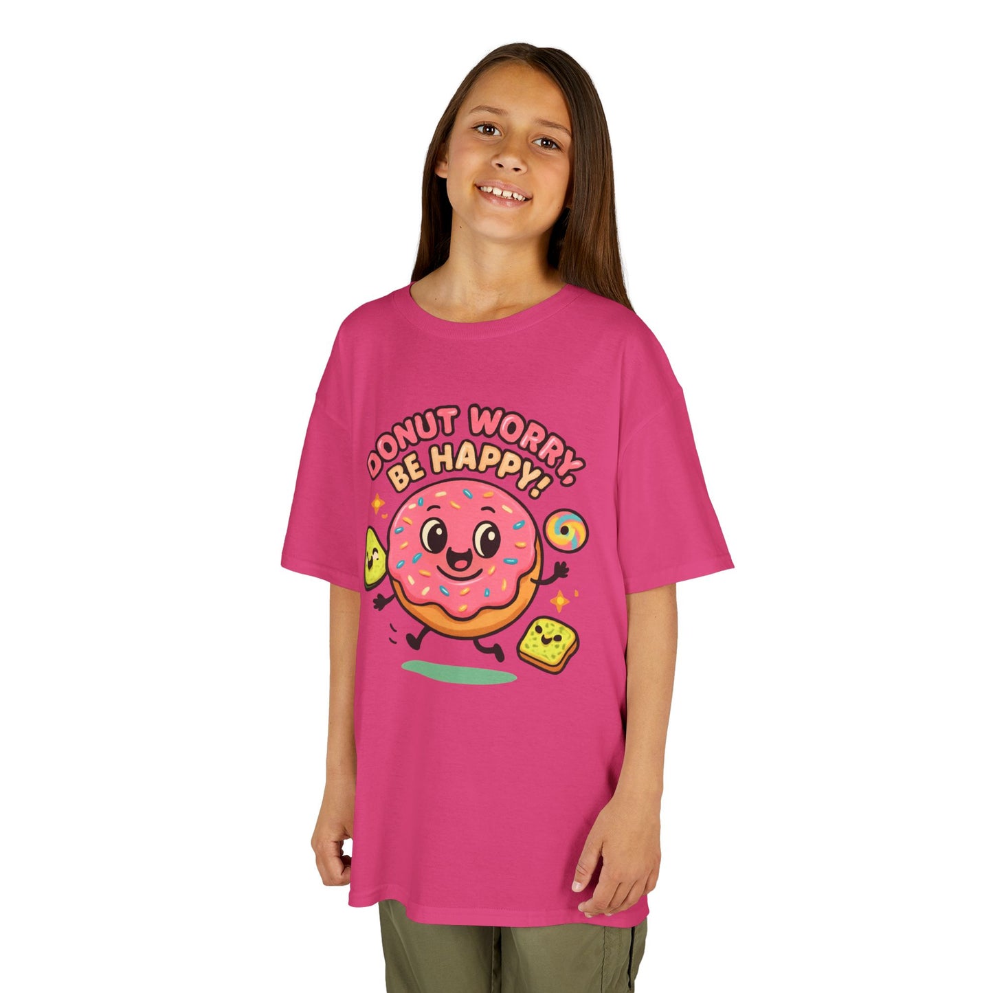 Kids' Donut Graphic Tee, Cute Kids Shirt, Fun Party Tee, Birthday Gift for Kids, Cartoon T-Shirt, Children's Apparel