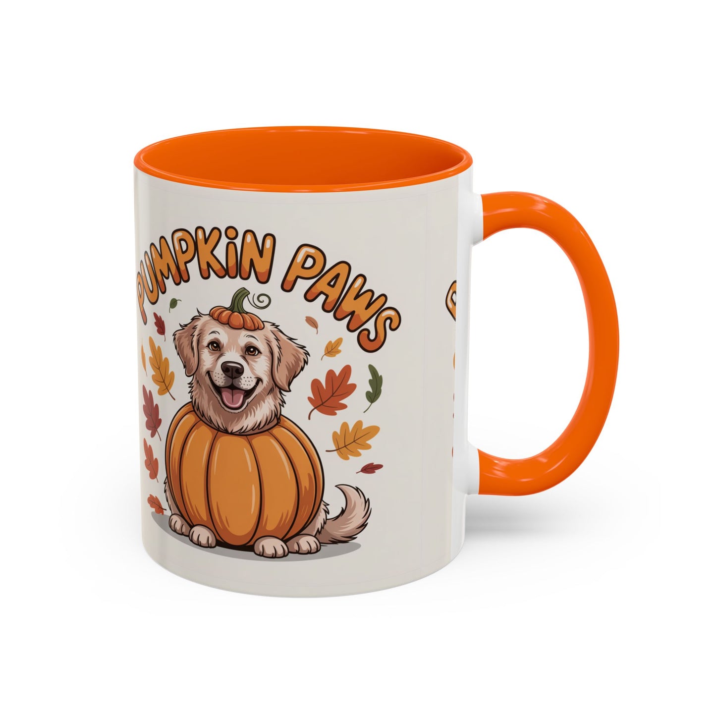 Fall Pumpkin Paws Coffee Mug, Dog Lover Gift, Autumn Home Decor, Cute Pet Mug, Halloween Coffee Cup, Seasonal Drinkware