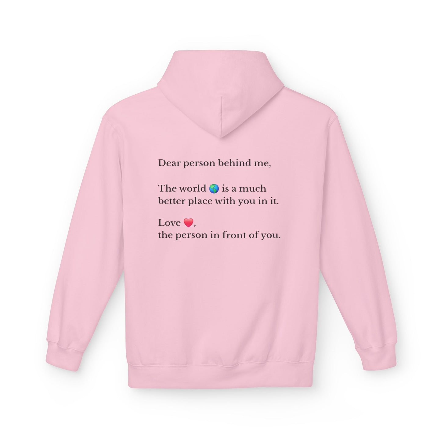 "You Are Enough" Inspirational Hoodie with Pointing Design (Back Message: Encouraging Note)
