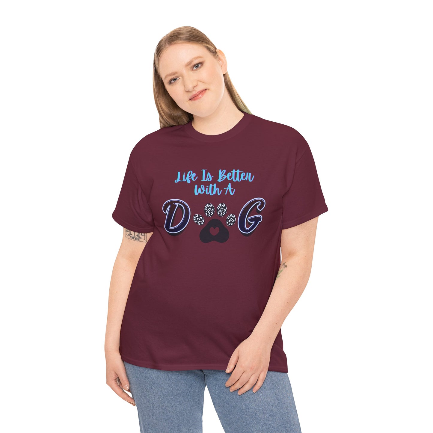 Unisex Dog Lover Tee, Life is Better with a Dog Shirt, Pet Owner Gift, Animal Lover Apparel, Casual Graphic Tee, Dog Mom/Dad Gift