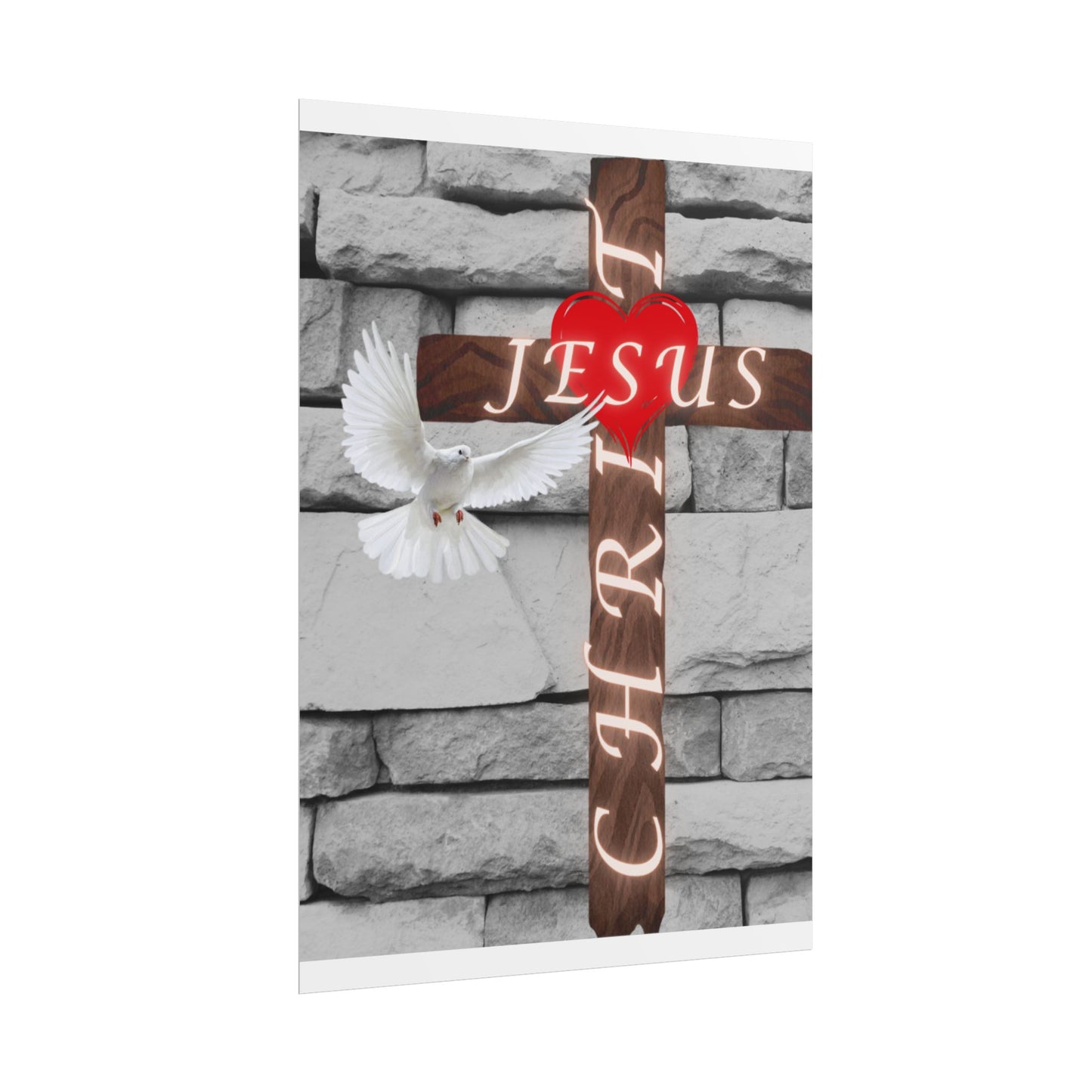 Poster Art with Cross and Holy Spirit