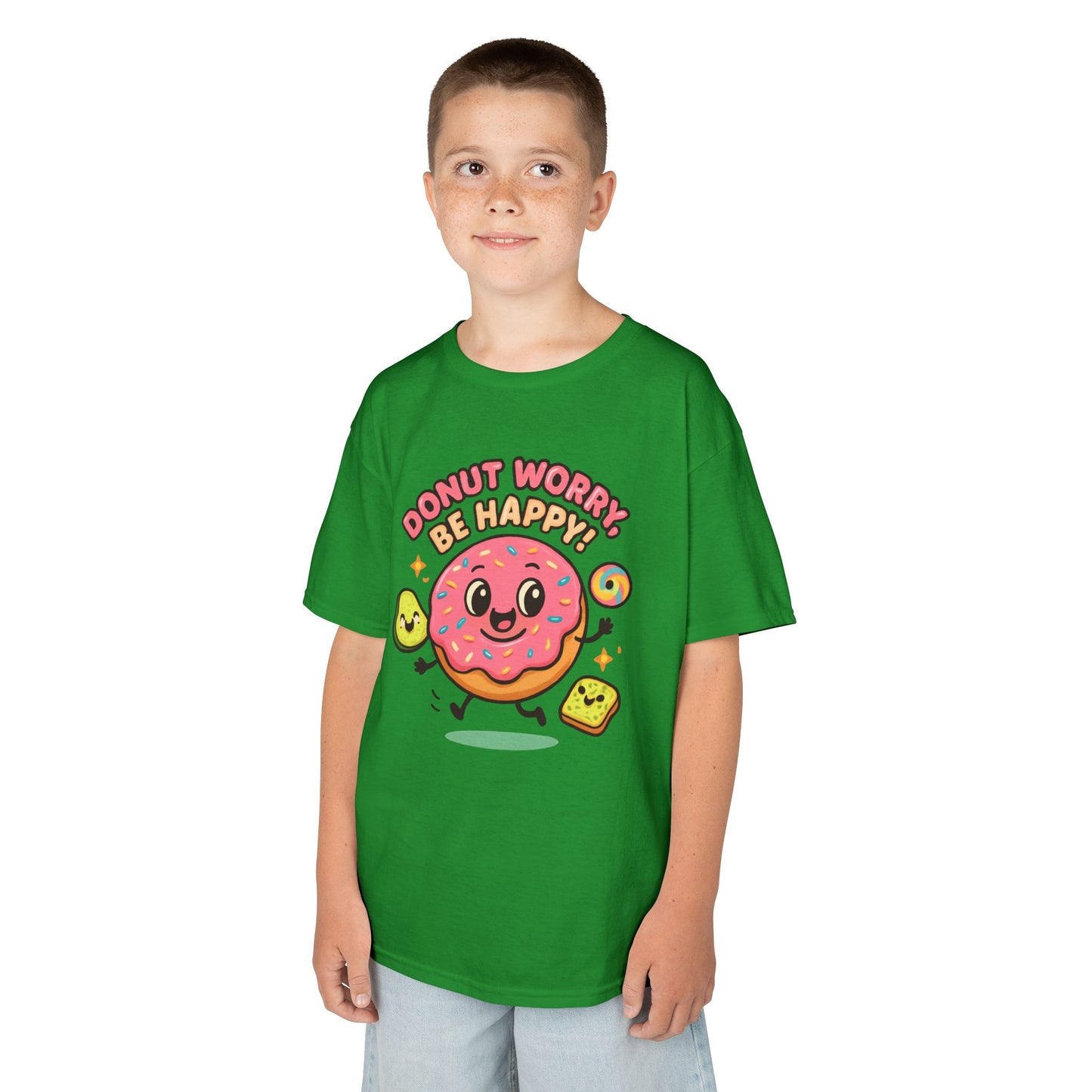 Kids' Donut Graphic Tee, Cute Kids Shirt, Fun Party Tee, Birthday Gift for Kids, Cartoon T-Shirt, Children's Apparel