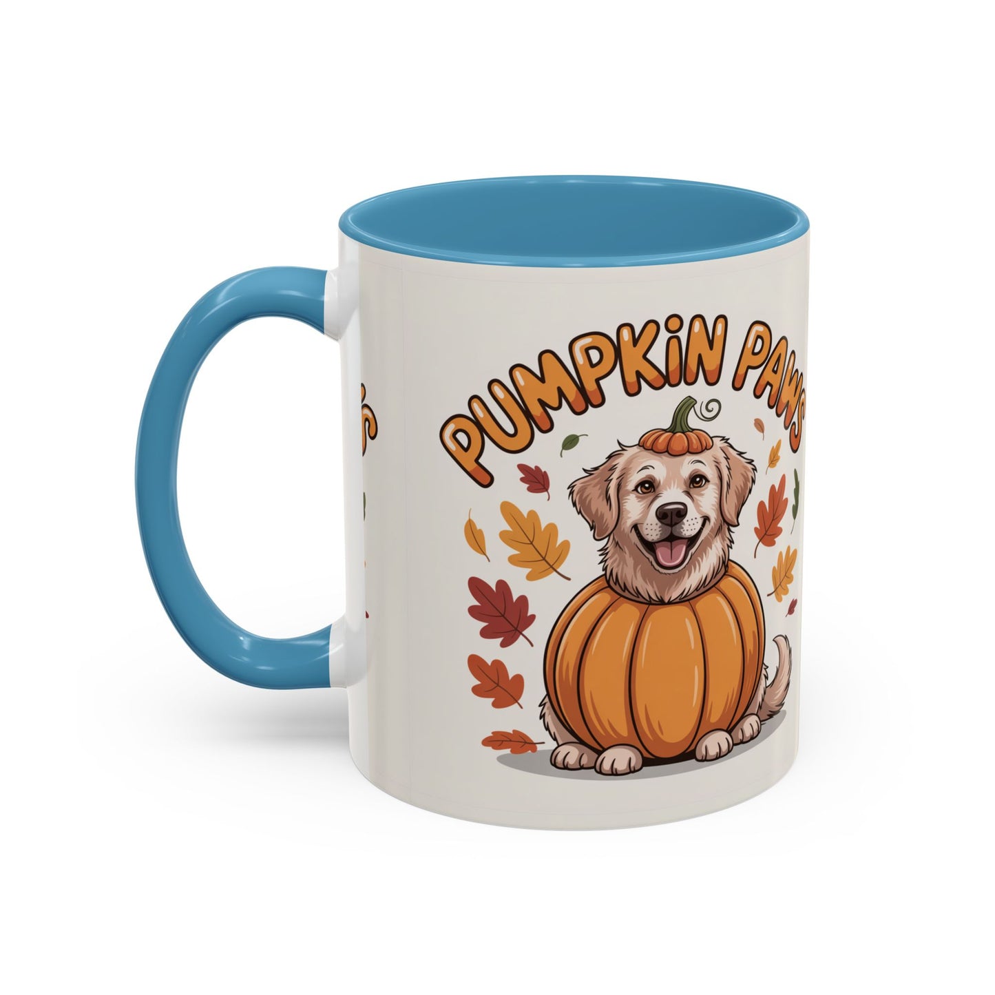 Fall Pumpkin Paws Coffee Mug, Dog Lover Gift, Autumn Home Decor, Cute Pet Mug, Halloween Coffee Cup, Seasonal Drinkware
