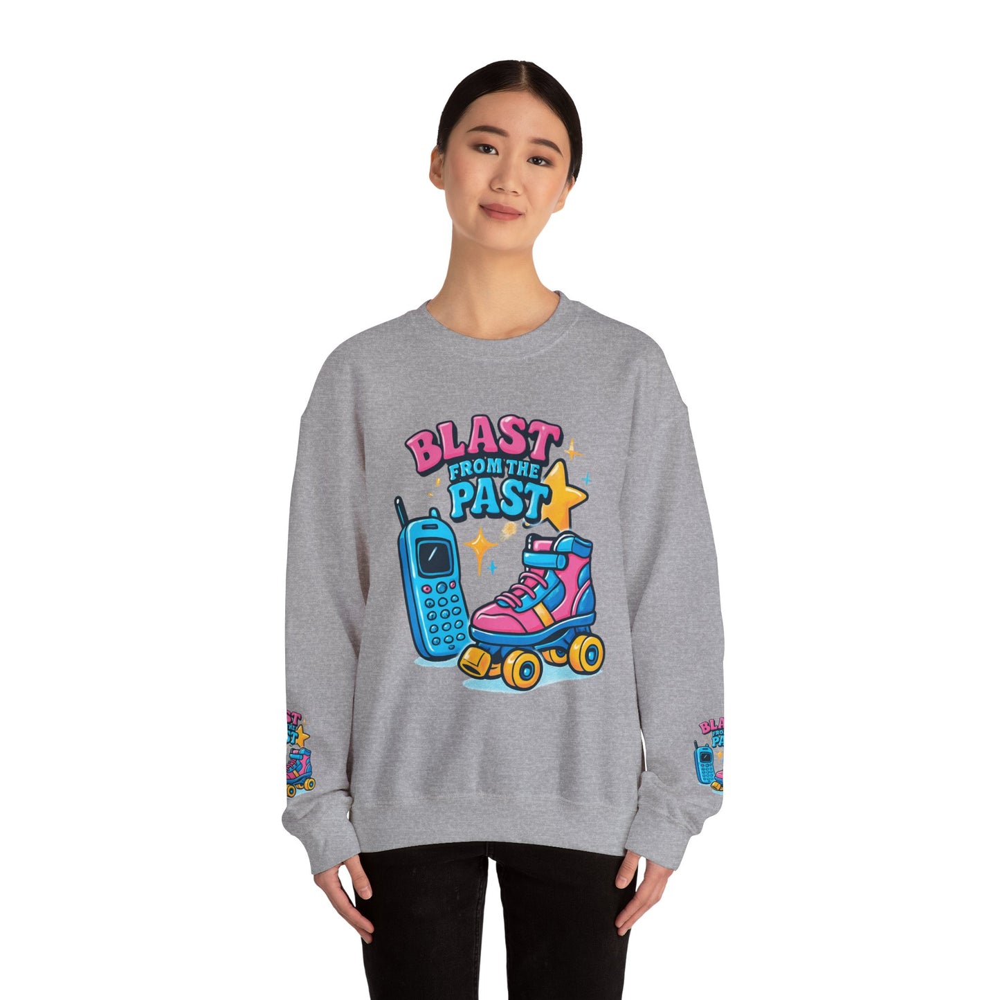 80's Retro Roller Skates & Cordless Phones Sweatshirt