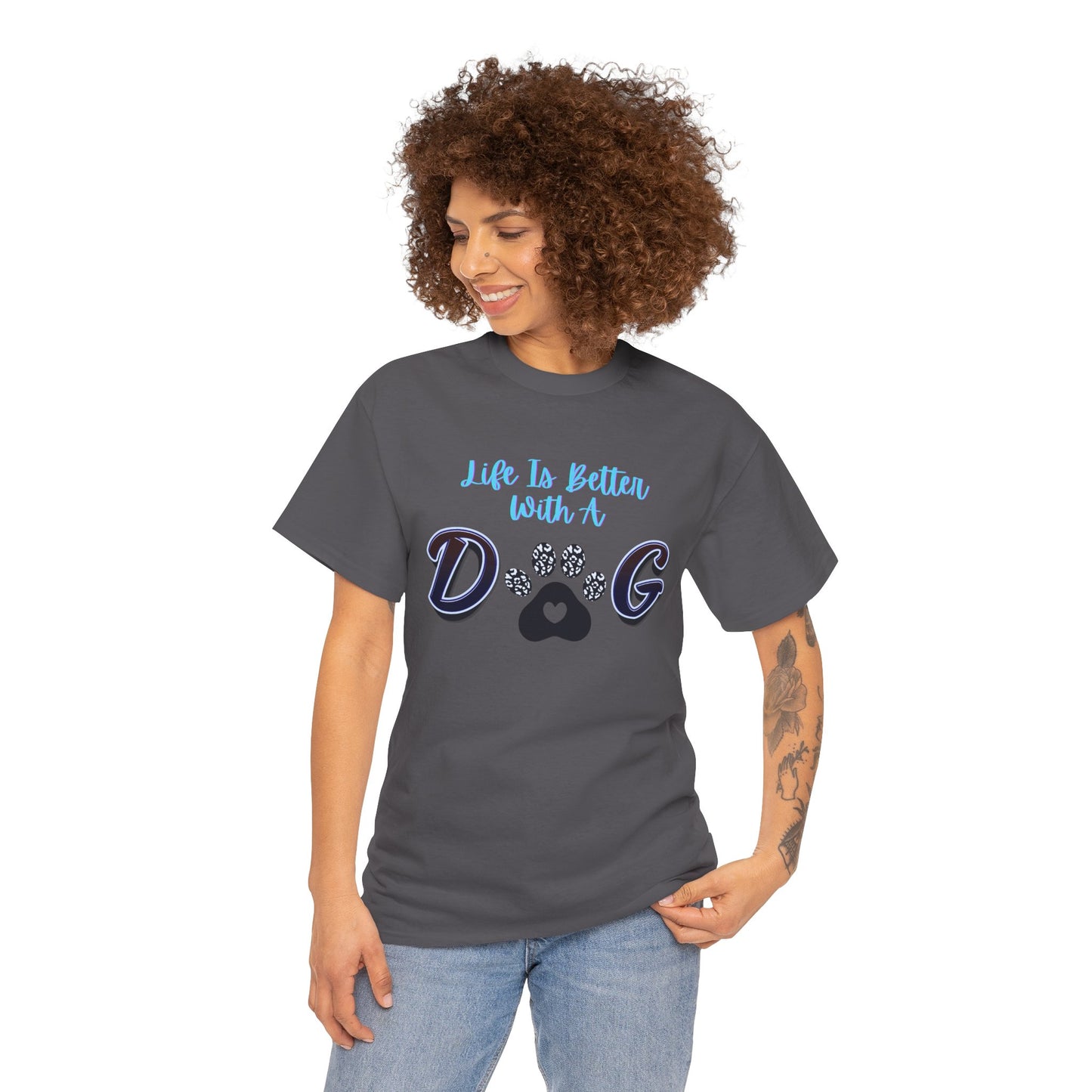 Unisex Dog Lover Tee, Life is Better with a Dog Shirt, Pet Owner Gift, Animal Lover Apparel, Casual Graphic Tee, Dog Mom/Dad Gift