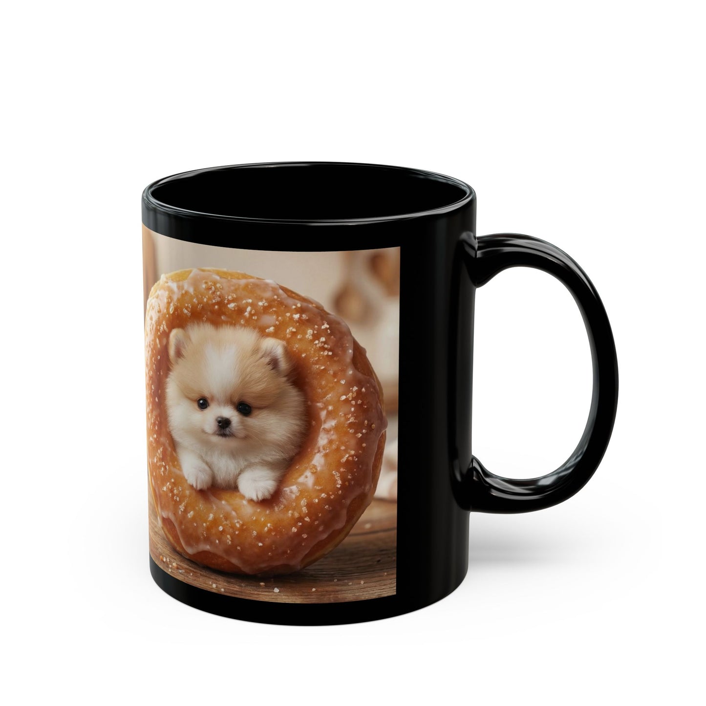 Potato Puppy Coffee Mug — Cute Dog Lover 11oz & 15oz Black Cup