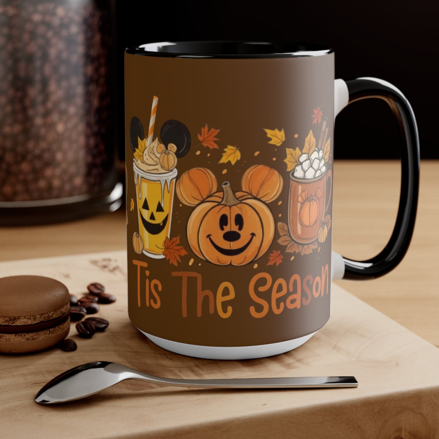 Festive Fall Accent Mugs | Halloween Coffee Cup, Autumn Drinkware, Seasonal Gift, Cozy Mug, Cute Kitchen Decor